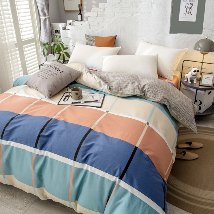 91家纺网 家纺一手货源 找家纺 绵庭 2021新款全棉12868单被套 塔娜（兰）