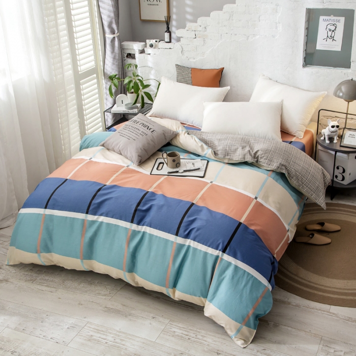 91家纺网 家纺一手货源 找家纺 绵庭 2021新款全棉12868单被套 塔娜（兰）