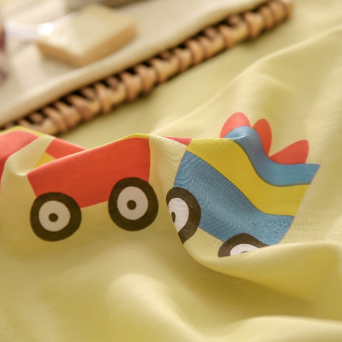 91家纺网 家纺一手货源 找家纺 绵庭 2021新款全棉12868单被套 童年乐趣（黄）