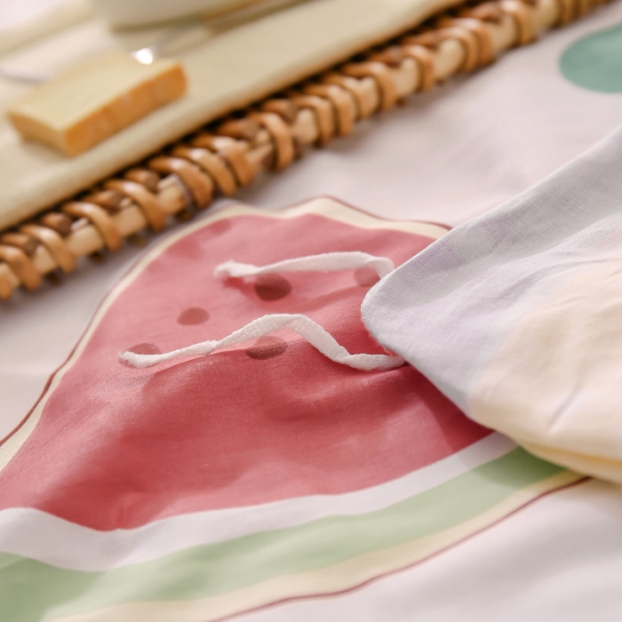 91家纺网 家纺一手货源 找家纺 绵庭 2021新款全棉12868单被套 西瓜奶昔（米）