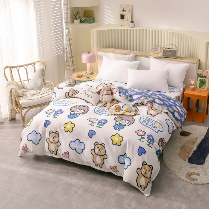 91家纺网 家纺一手货源 找家纺 绵庭 2021新款全棉12868单被套 小花仙（米）