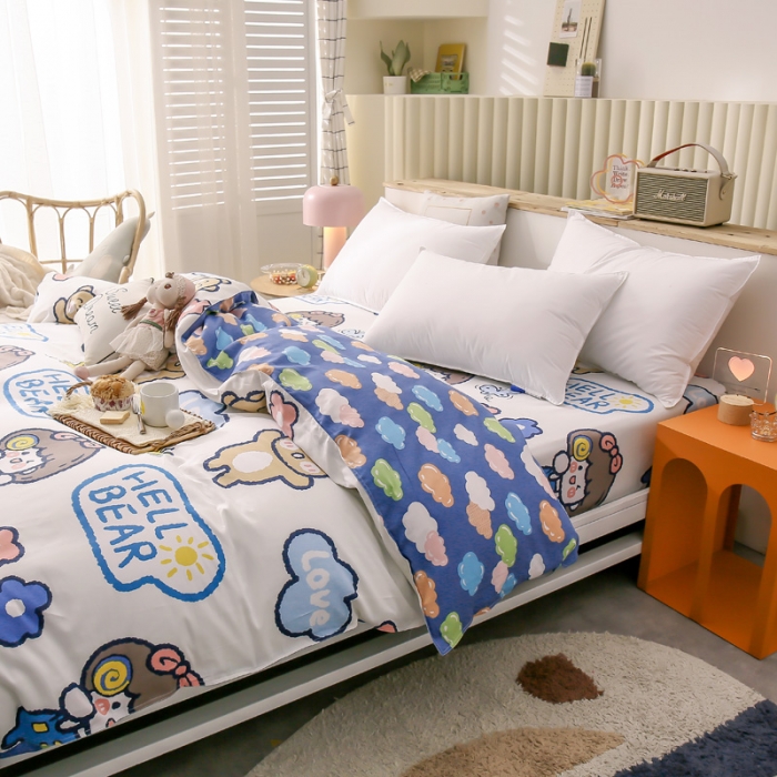 91家纺网 家纺一手货源 找家纺 绵庭 2021新款全棉12868单被套 小花仙（米）