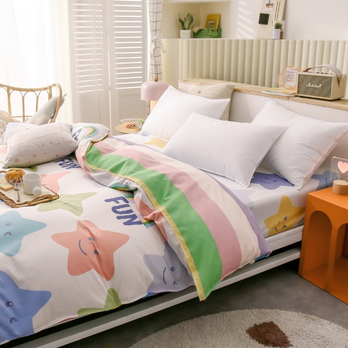 91家纺网 家纺一手货源 找家纺 绵庭 2021新款全棉12868单被套 星光闪闪