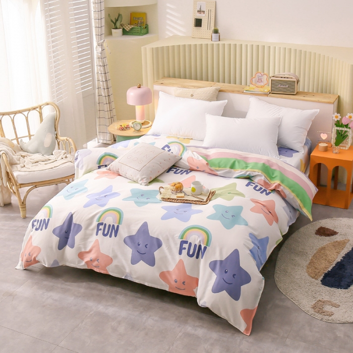 91家纺网 家纺一手货源 找家纺 绵庭 2021新款全棉12868单被套 星光闪闪