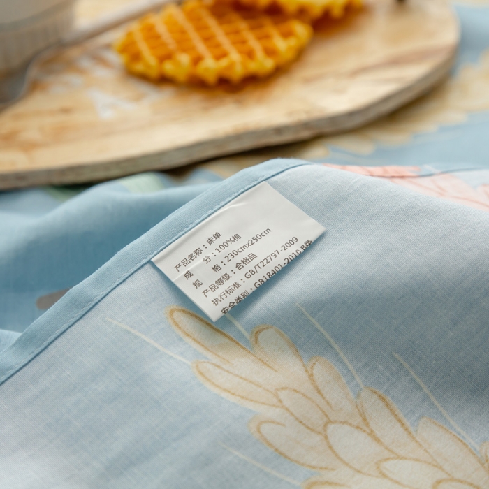 91家纺网 家纺一手货源 找家纺 绵庭 2021新款全棉12868单床单 麦香（兰）