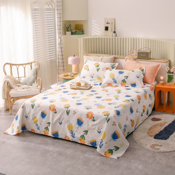 91家纺网 家纺一手货源 找家纺 绵庭 2021新款全棉12868单床单 米雅