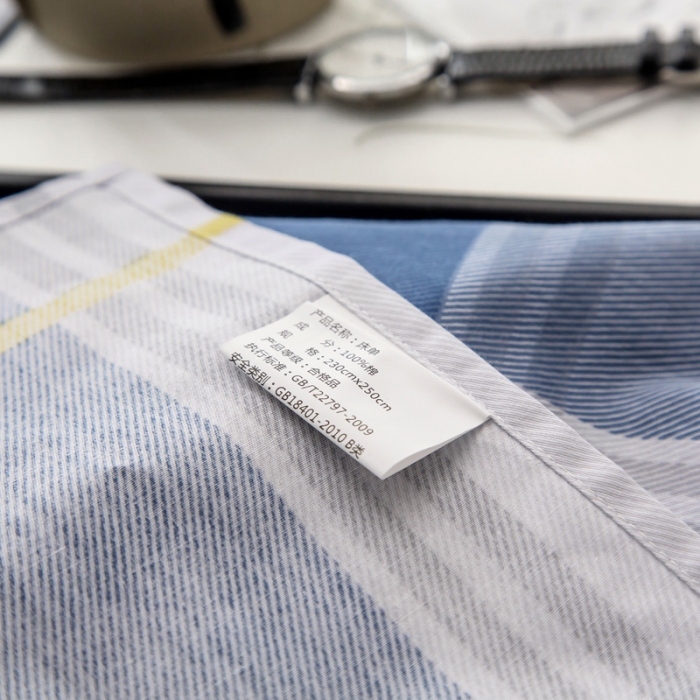 91家纺网 家纺一手货源 找家纺 绵庭 2021新款全棉12868单床单 念之以蓝