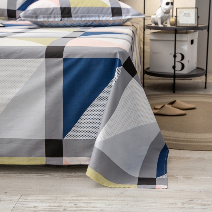 91家纺网 家纺一手货源 找家纺 绵庭 2021新款全棉12868单床单 索尔（粉）