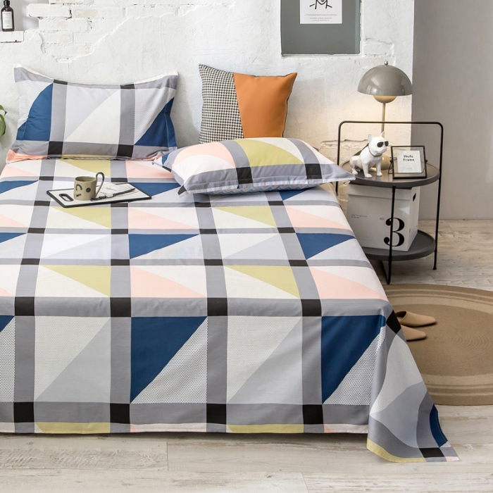 91家纺网 家纺一手货源 找家纺 绵庭 2021新款全棉12868单床单 索尔（粉）