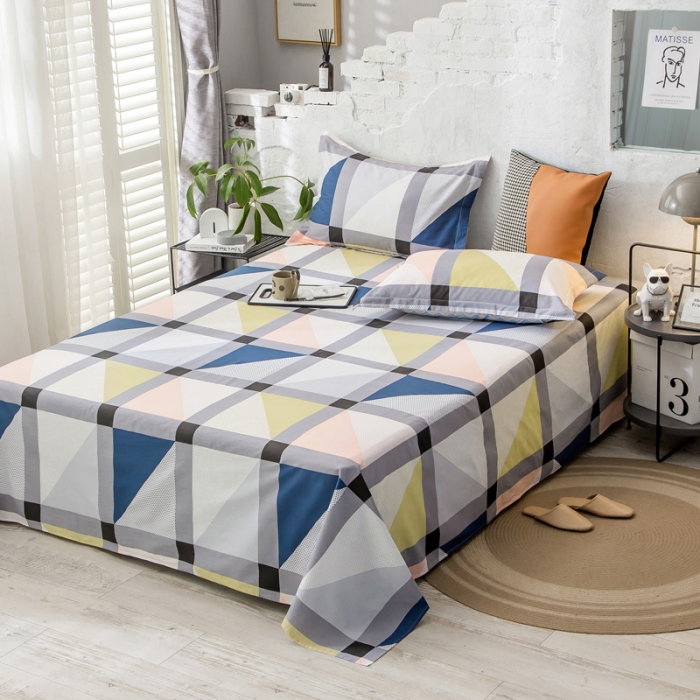 91家纺网 家纺一手货源 找家纺 绵庭 2021新款全棉12868单床单 索尔（粉）