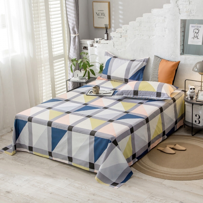 91家纺网 家纺一手货源 找家纺 绵庭 2021新款全棉12868单床单 索尔（粉）