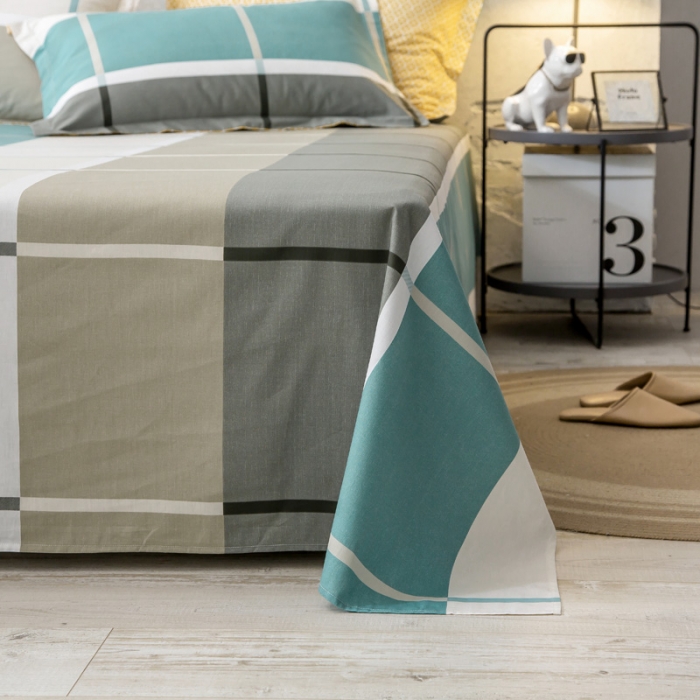 91家纺网 家纺一手货源 找家纺 绵庭 2021新款全棉12868单床单 塔娜（咖）