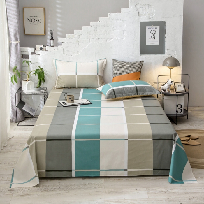 91家纺网 家纺一手货源 找家纺 绵庭 2021新款全棉12868单床单 塔娜（咖）