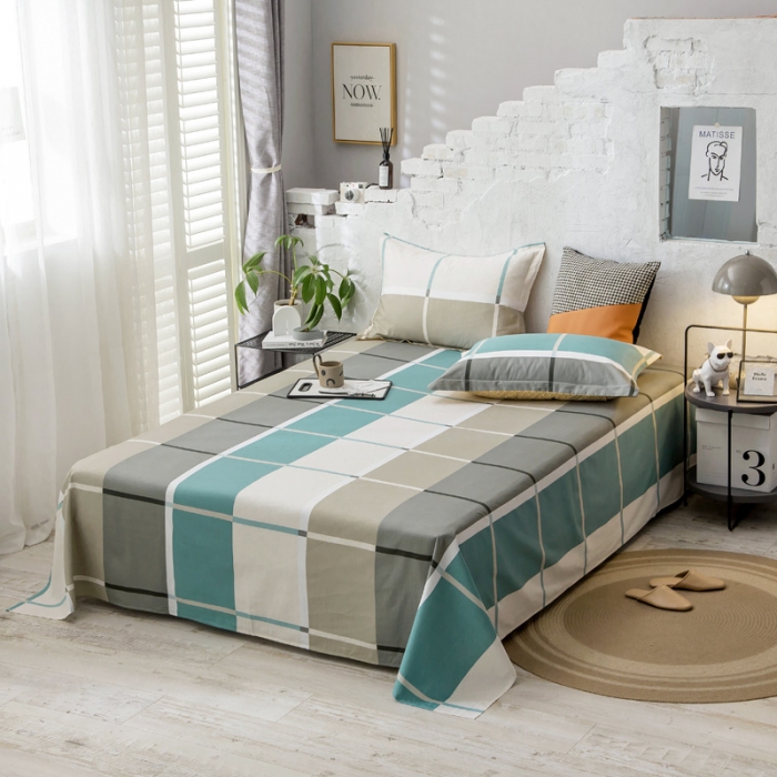 91家纺网 家纺一手货源 找家纺 绵庭 2021新款全棉12868单床单 塔娜（咖）