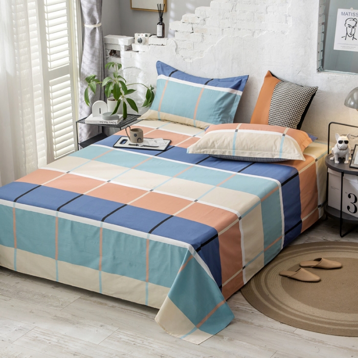 91家纺网 家纺一手货源 找家纺 绵庭 2021新款全棉12868单床单 塔娜（兰）