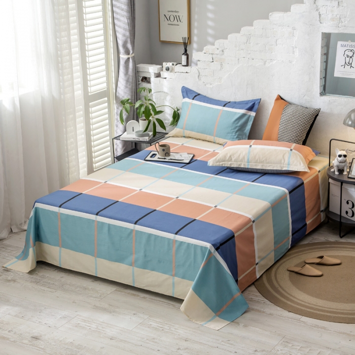 91家纺网 家纺一手货源 找家纺 绵庭 2021新款全棉12868单床单 塔娜（兰）