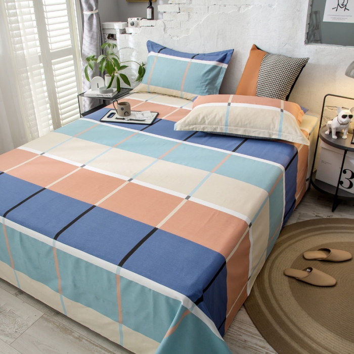 91家纺网 家纺一手货源 找家纺 绵庭 2021新款全棉12868单床单 塔娜（兰）