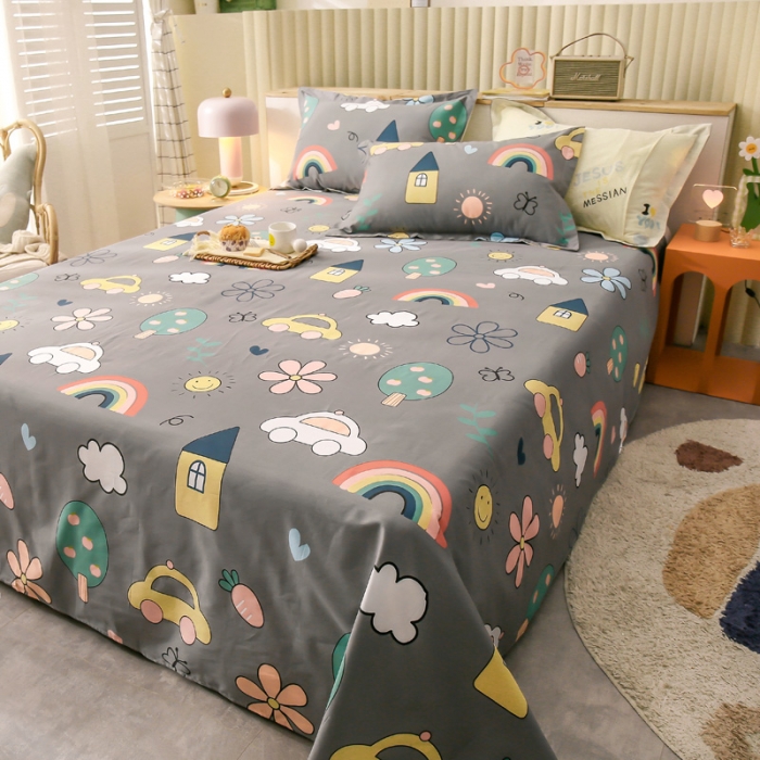 91家纺网 家纺一手货源 找家纺 绵庭 2021新款全棉12868单床单 休闲时光