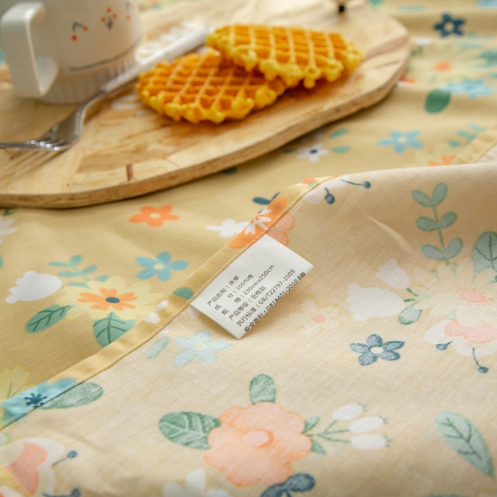 91家纺网 家纺一手货源 找家纺 绵庭 2021新款全棉12868单床单 雅汐（黄）