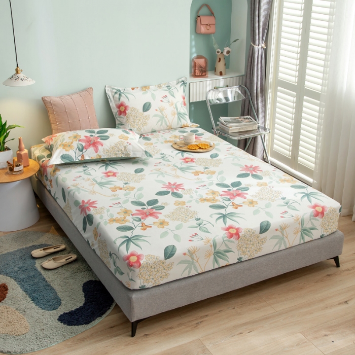 91家纺网 家纺一手货源 找家纺 绵庭 2021新款全棉12868单床笠 曼歌雅韵（米）