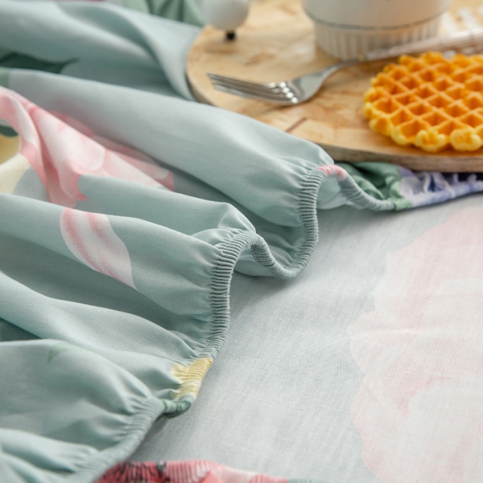 91家纺网 家纺一手货源 找家纺 绵庭 2021新款全棉12868单床笠 乔安娜（绿）