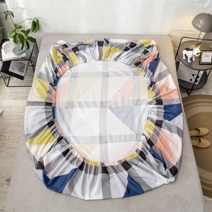 91家纺网 家纺一手货源 找家纺 绵庭 2021新款全棉12868单床笠 索尔（粉）