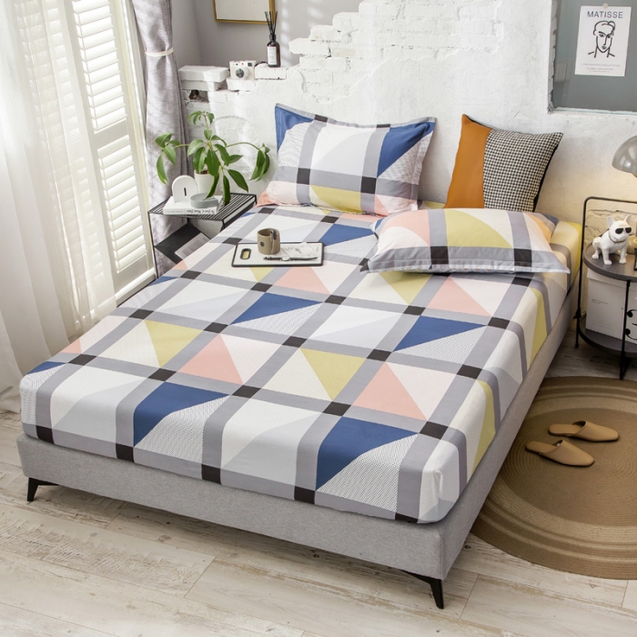 91家纺网 家纺一手货源 找家纺 绵庭 2021新款全棉12868单床笠 索尔（粉）