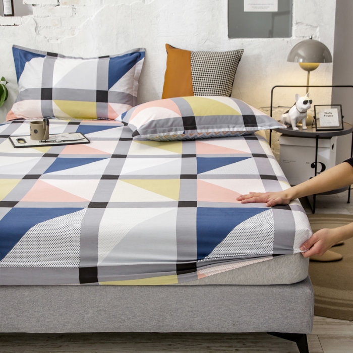 91家纺网 家纺一手货源 找家纺 绵庭 2021新款全棉12868单床笠 索尔（粉）