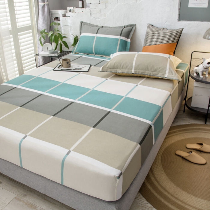 91家纺网 家纺一手货源 找家纺 绵庭 2021新款全棉12868单床笠 塔娜（咖）