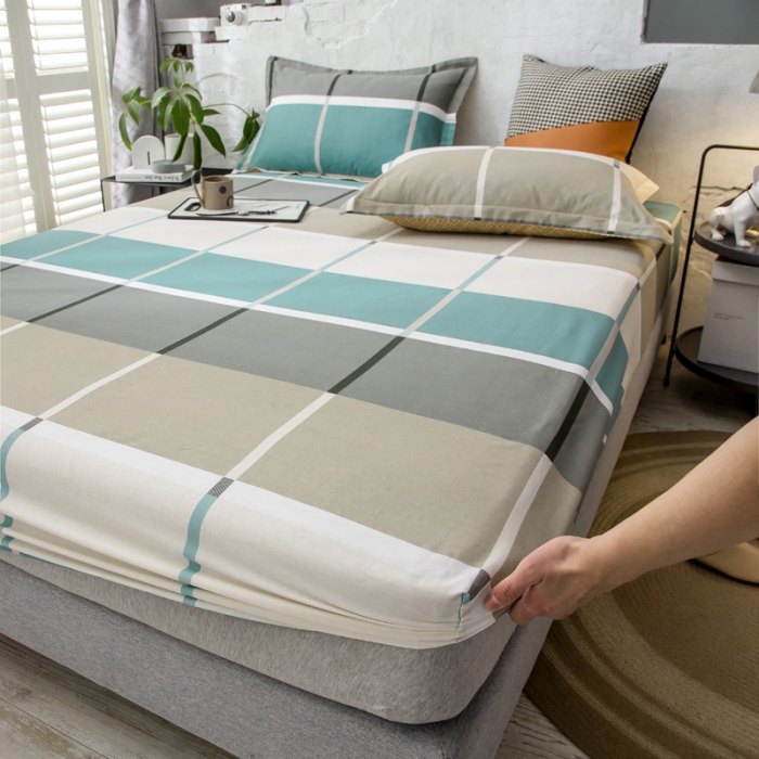 91家纺网 家纺一手货源 找家纺 绵庭 2021新款全棉12868单床笠 塔娜（咖）