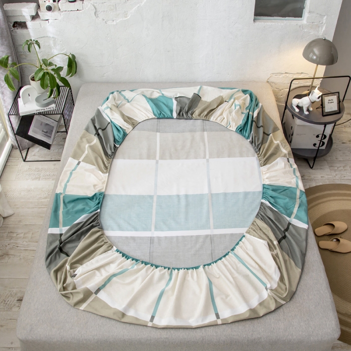 91家纺网 家纺一手货源 找家纺 绵庭 2021新款全棉12868单床笠 塔娜（咖）