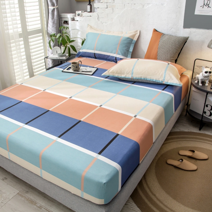 91家纺网 家纺一手货源 找家纺 绵庭 2021新款全棉12868单床笠 塔娜（兰）