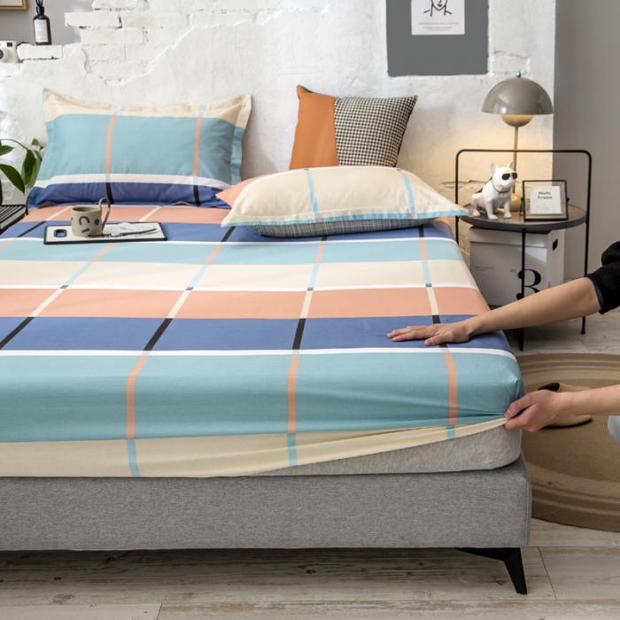 91家纺网 家纺一手货源 找家纺 绵庭 2021新款全棉12868单床笠 塔娜（兰）