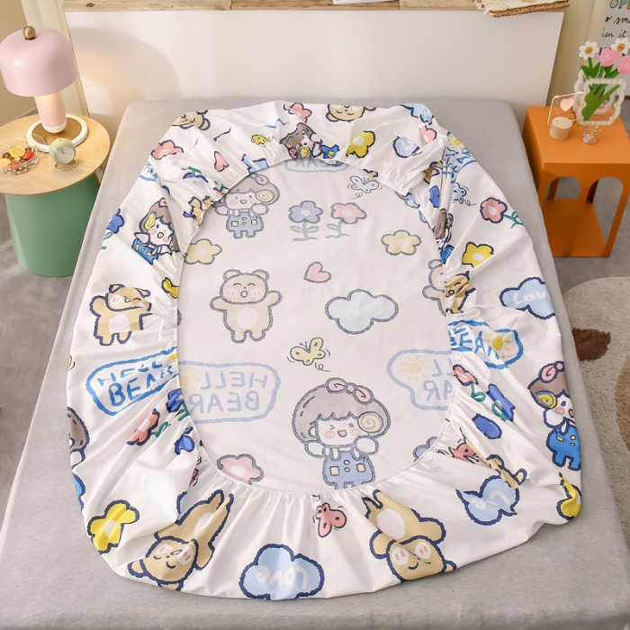 91家纺网 家纺一手货源 找家纺 绵庭 2021新款全棉12868单床笠 小花仙（米）