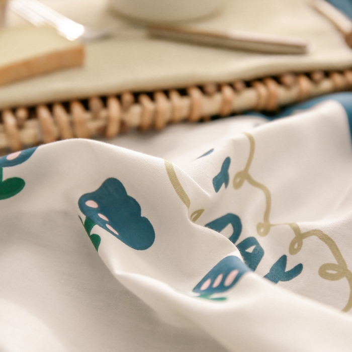 91家纺网 家纺一手货源 找家纺 绵庭 2021新款全棉12868单床笠 幸福宝贝（兰）