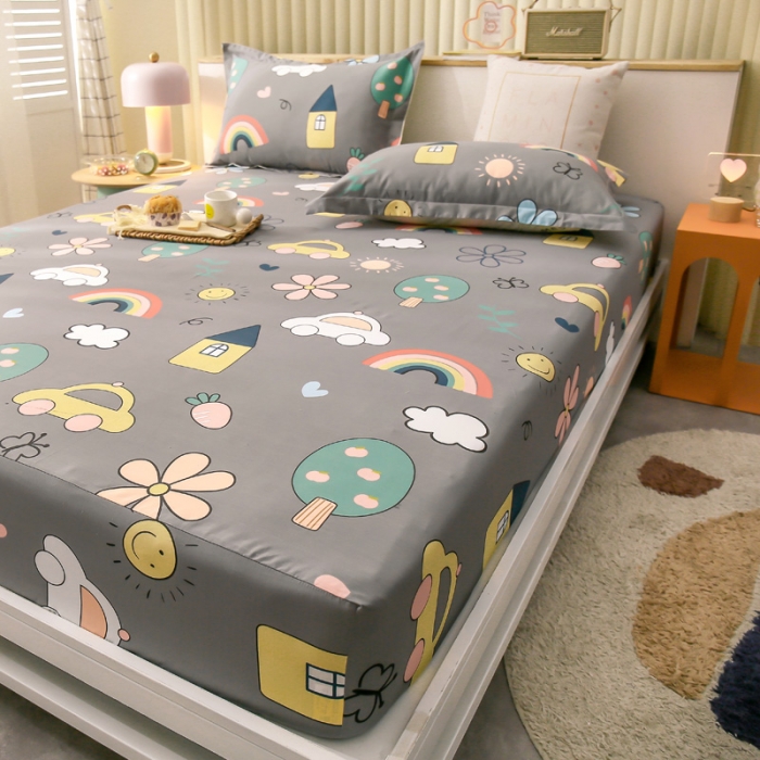 91家纺网 家纺一手货源 找家纺 绵庭 2021新款全棉12868单床笠 休闲时光