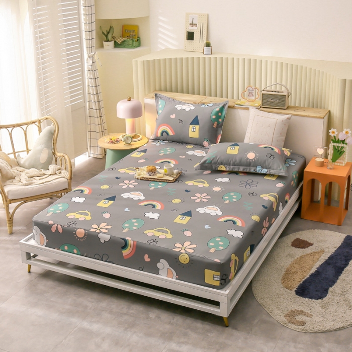 91家纺网 家纺一手货源 找家纺 绵庭 2021新款全棉12868单床笠 休闲时光