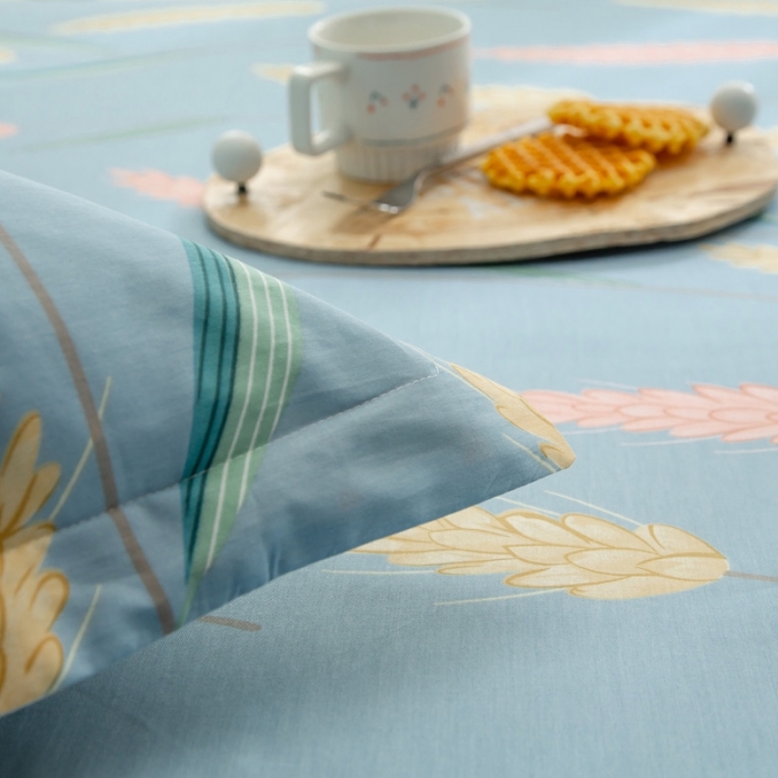 91家纺网 家纺一手货源 找家纺 绵庭 2021新款全棉12868单枕套 麦香（兰）