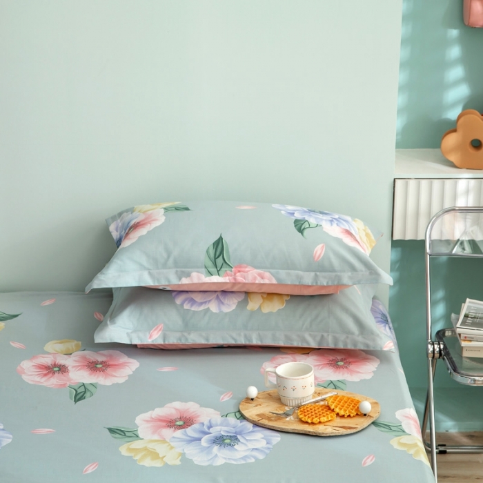 91家纺网 家纺一手货源 找家纺 绵庭 2021新款全棉12868单枕套 乔安娜（绿）