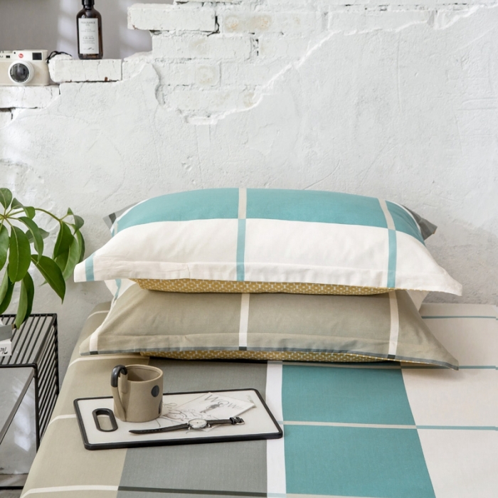 91家纺网 家纺一手货源 找家纺 绵庭 2021新款全棉12868单枕套 塔娜（咖）