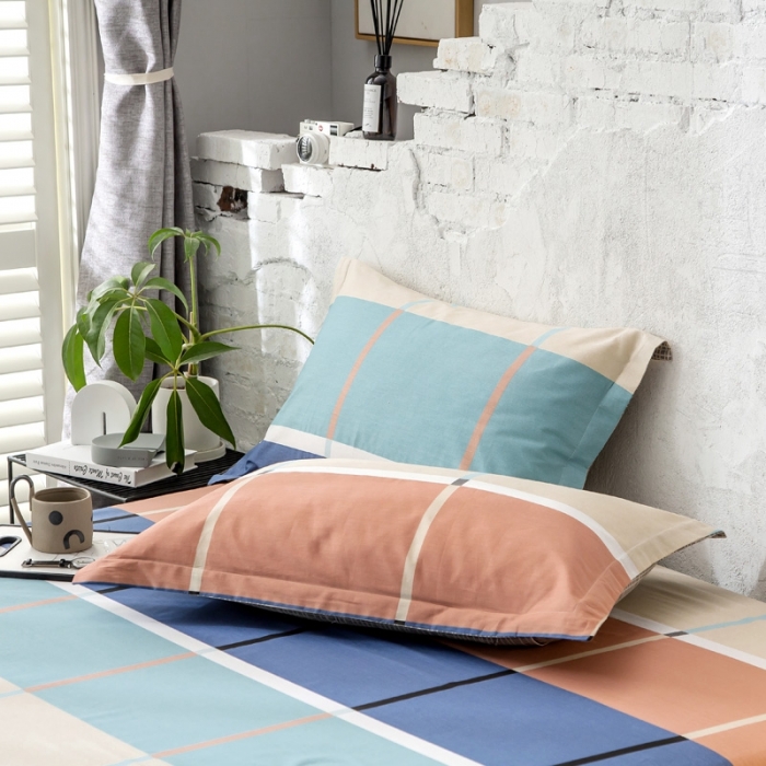 91家纺网 家纺一手货源 找家纺 绵庭 2021新款全棉12868单枕套 塔娜（兰）