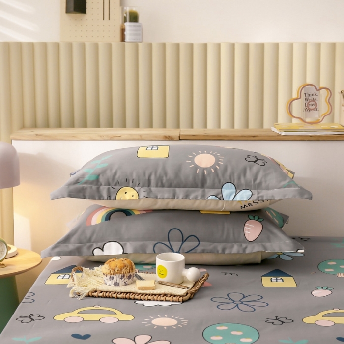 91家纺网 家纺一手货源 找家纺 绵庭 2021新款全棉12868单枕套 休闲时光