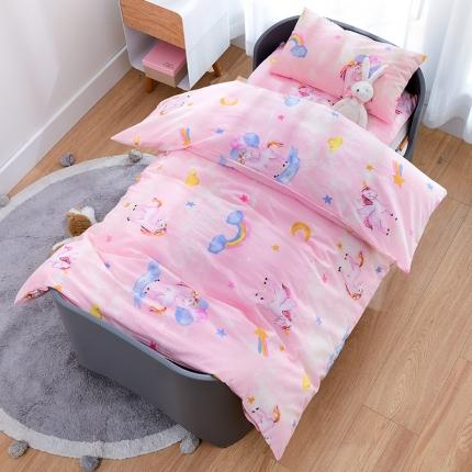 91家纺网 家纺一手货源 找家纺 美真家纺纯棉活性40支A类幼儿园三件套多件套全棉床品太空之旅