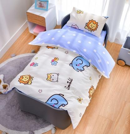 91家纺网 家纺一手货源 找家纺 美真家纺纯棉活性40支A类幼儿园三件套多件套全棉床品太空之旅