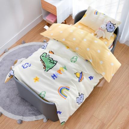 91家纺网 家纺一手货源 找家纺 美真家纺纯棉活性40支A类幼儿园三件套多件套全棉床品太空之旅