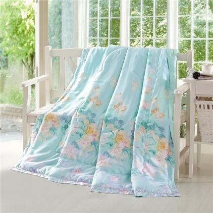 91家纺网 家纺一手货源 找家纺 朵美 2021新款天丝印花夏被 素颜