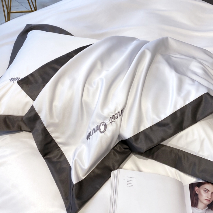 91家纺网 家纺一手货源 找家纺 优悦 2024新款水洗真丝四件套永恒-象牙白