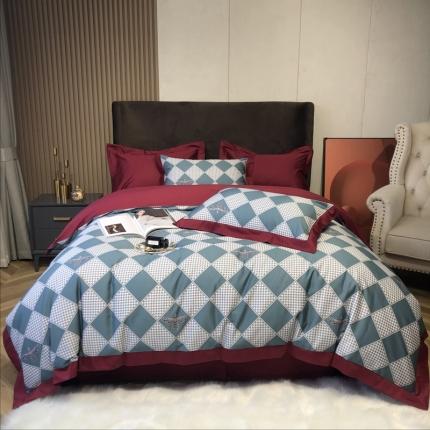 太古汇 2021新款100S澳棉数码印花四件套 奥利弗-兰