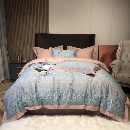 太古汇 2021新款100S澳棉数码印花四件套 格罗亚-兰