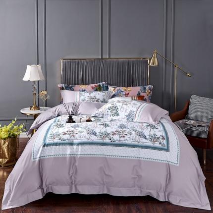 91家纺网 家纺一手货源 找家纺 （总）栩裕纺织 2023新款50支长绒棉数码印花四件套